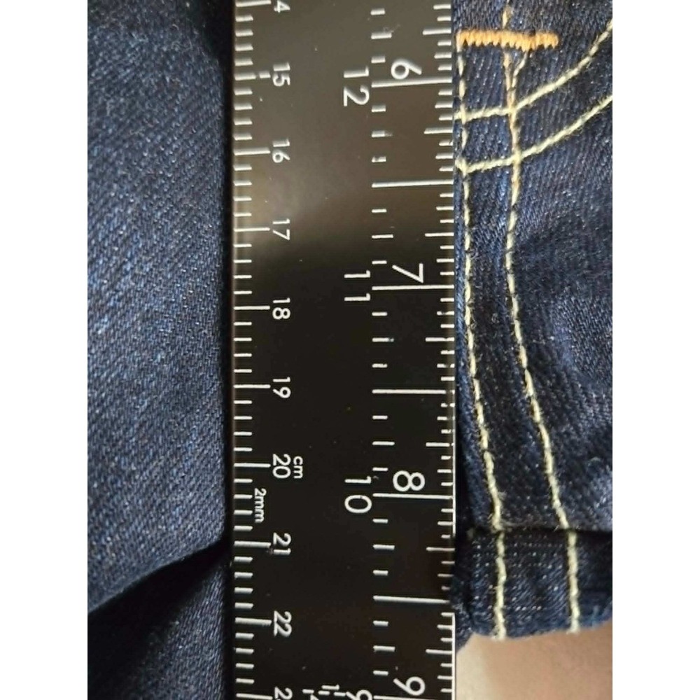 7 For All Mankind Kimmie Straight Leg Jeans Dark Indigo Blue Stretch Size 30 - Picture 7 of 9